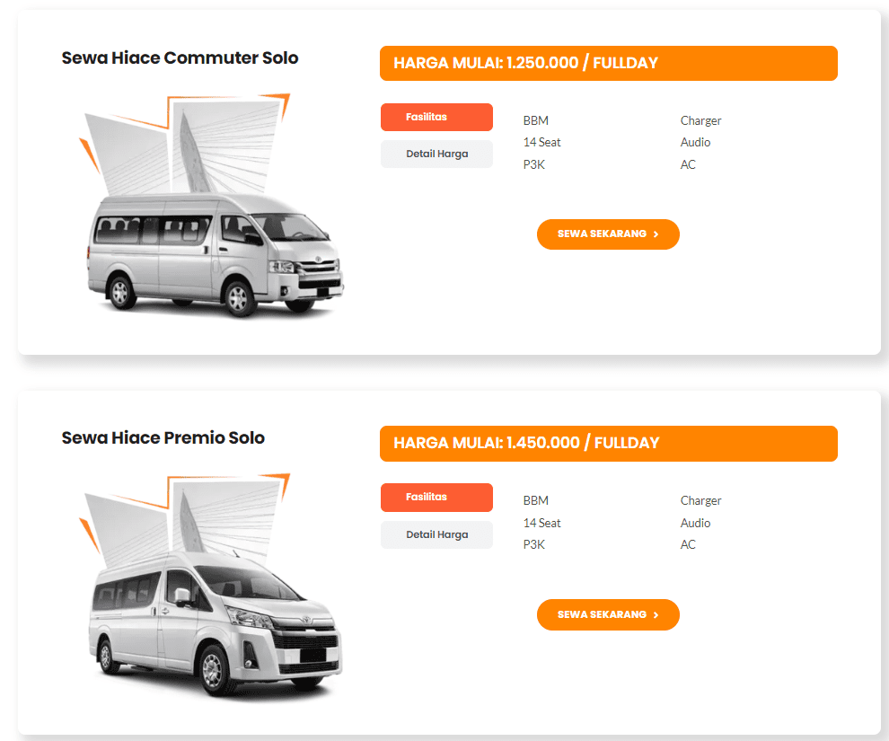 Sewa mobil Hiace Solo 1